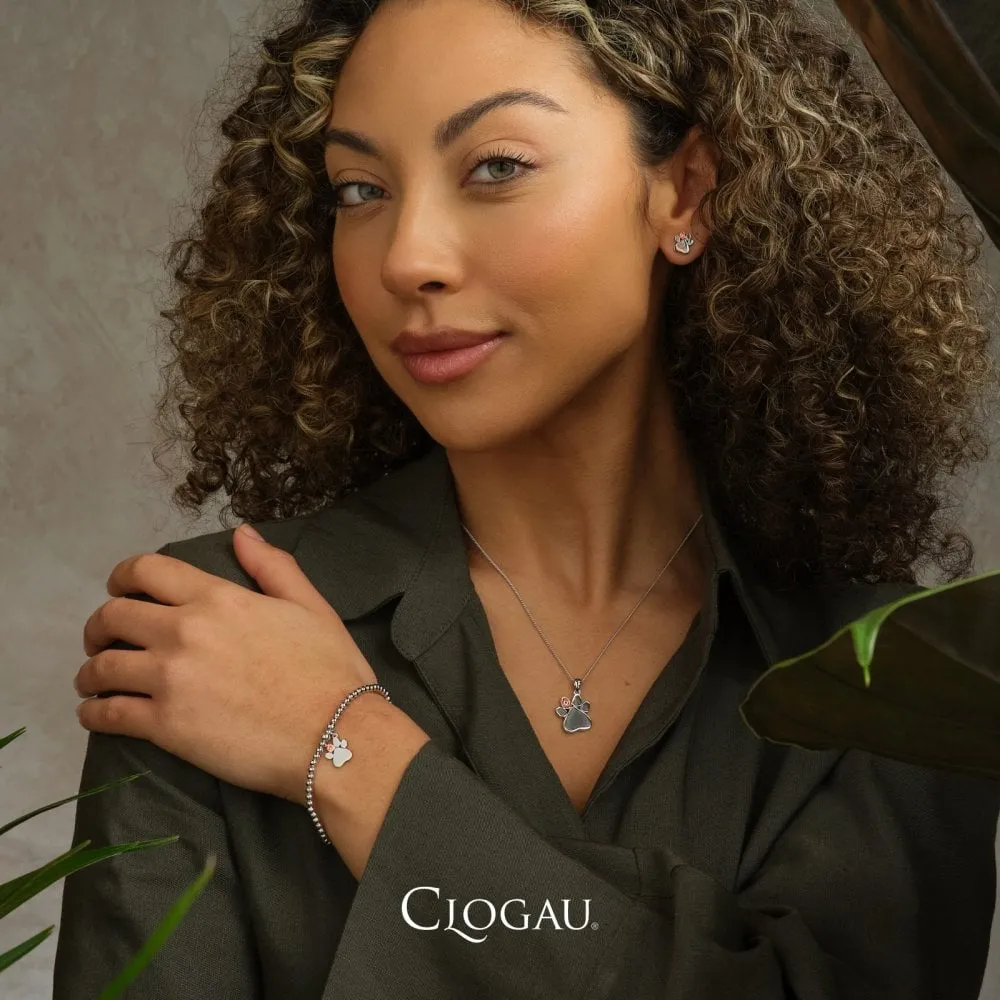 Clogau Paw Prints On My Heart Stud Earrings 3SPWP0616