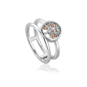 Clogau Silver Tree of Life Circle Ring 3SNTLCR - Size O
