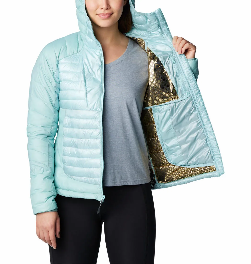 Columbia Women Blue Omni-Heat Infinity Labyrinth Loop Hooded Jacket