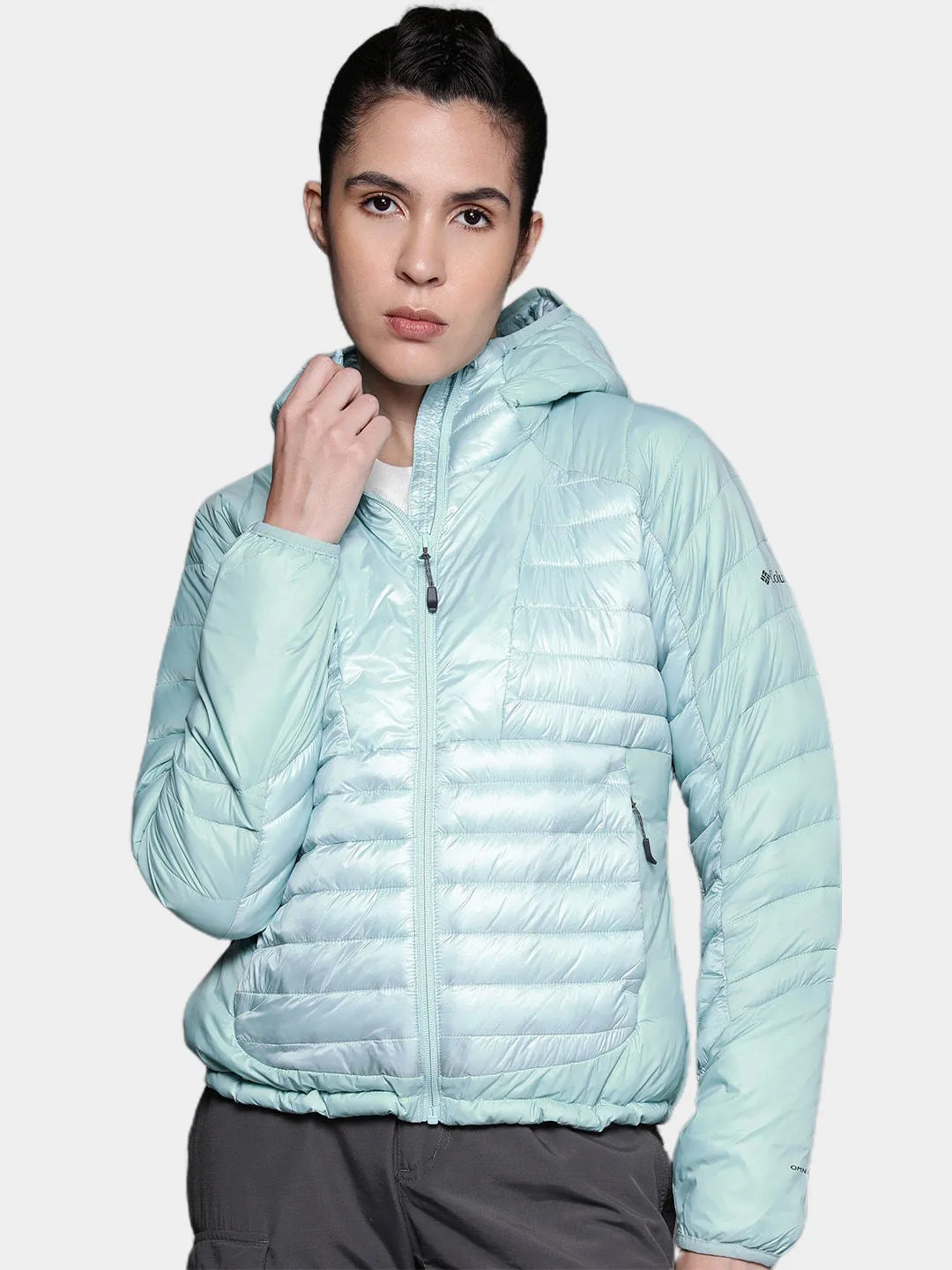 Columbia Women Blue Omni-Heat Infinity Labyrinth Loop Hooded Jacket