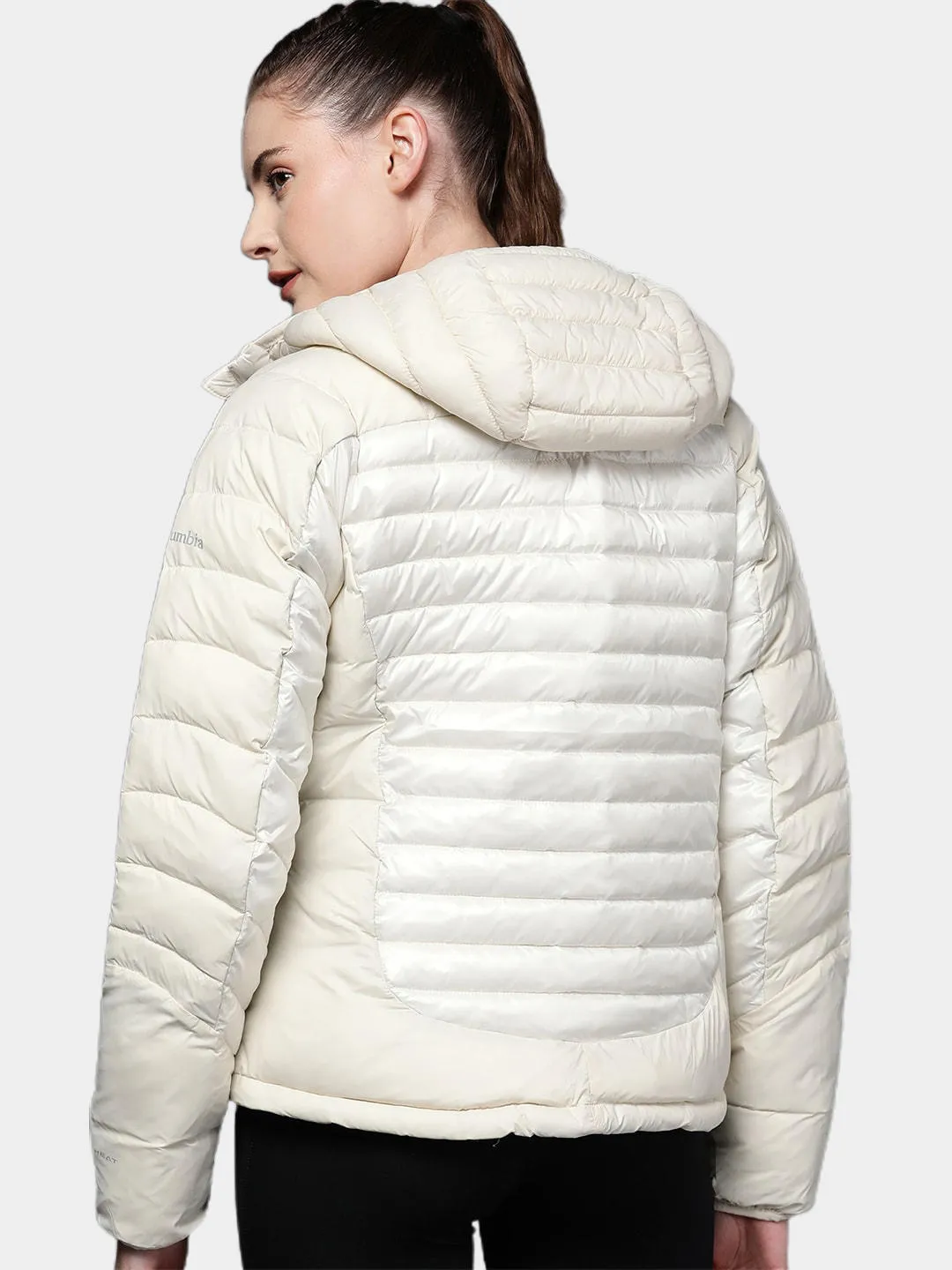 Columbia Women White Omni-Heat Infinity Labyrinth Loop Hooded Jacket