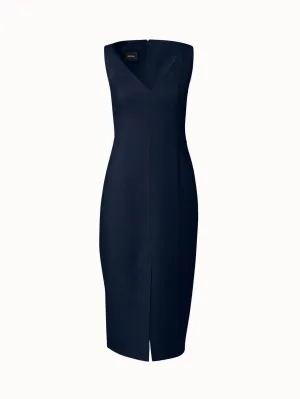 Cotton Silk Double-Face Sheath Dress 