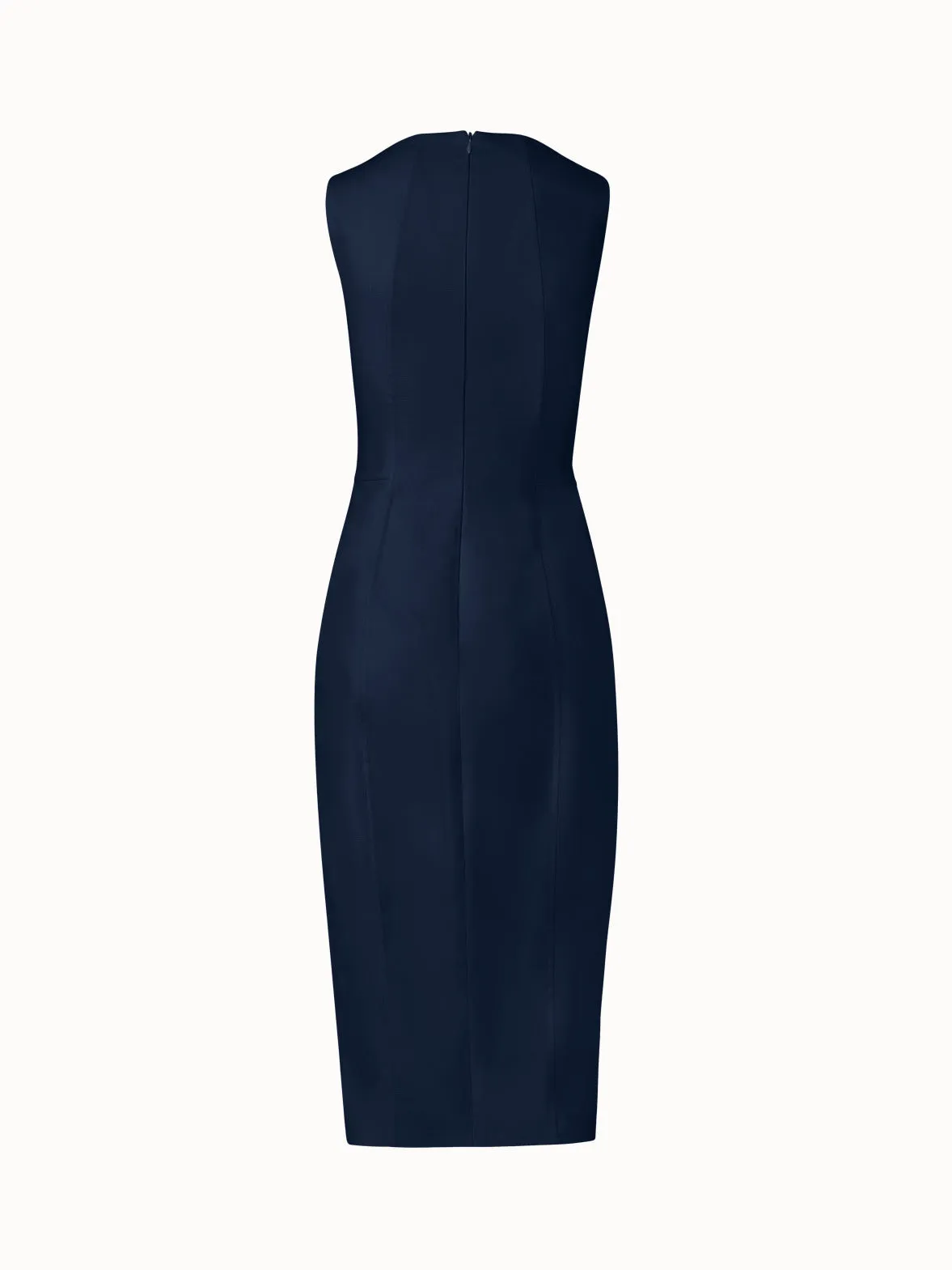 Cotton Silk Double-Face Sheath Dress 