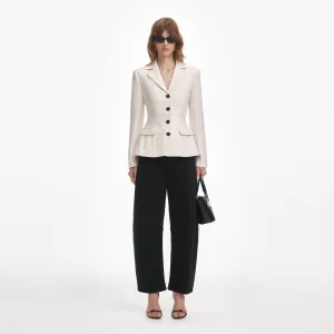 Cream Boucle Jacket Self Portrait