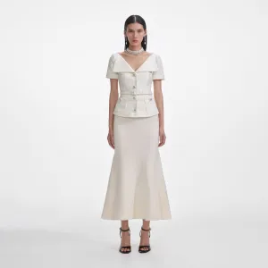 Cream Boucle Top Self Portrait