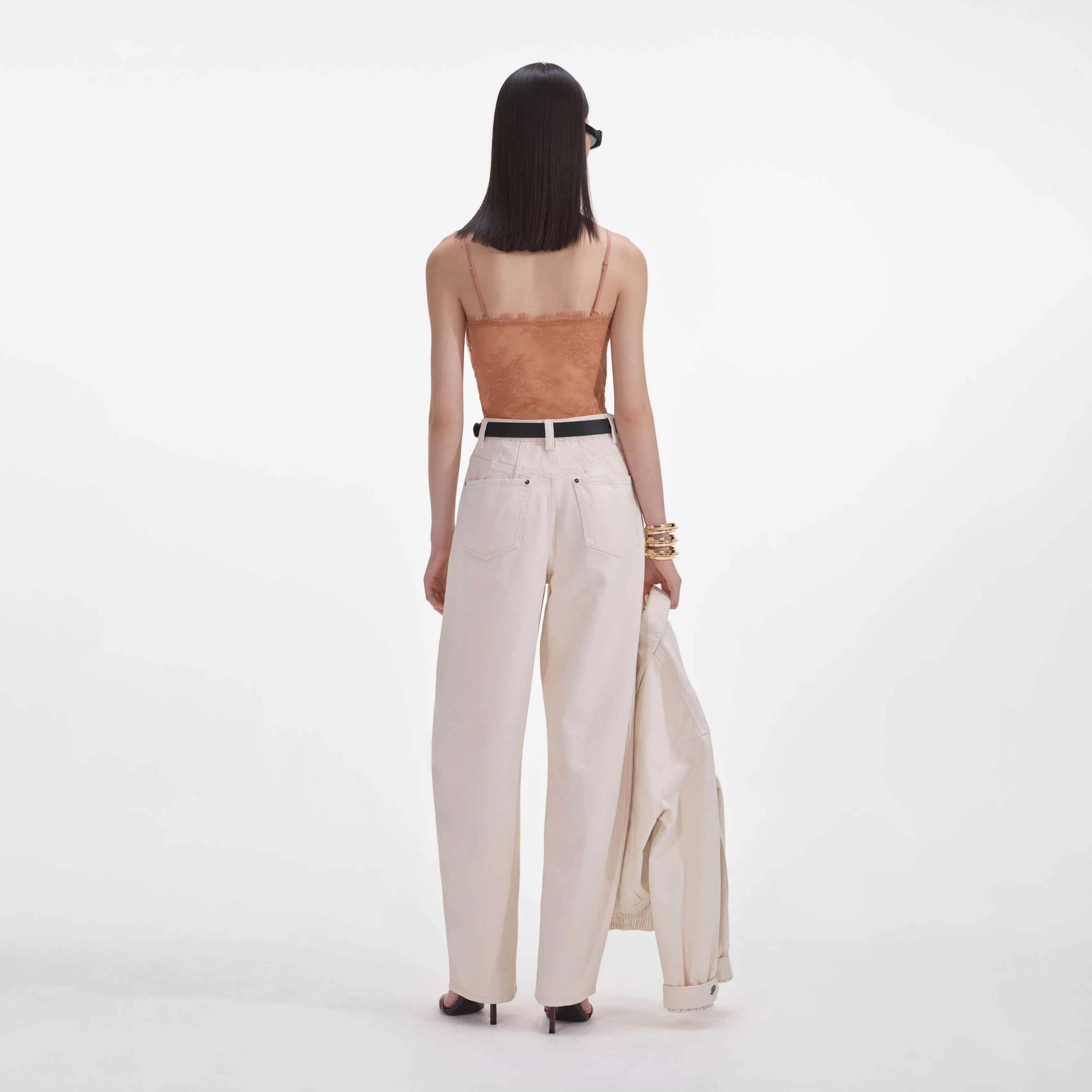 Cream Denim Jeans Self Portrait