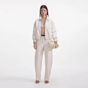 Cream Lightweight Denim Jacket Self Portrait