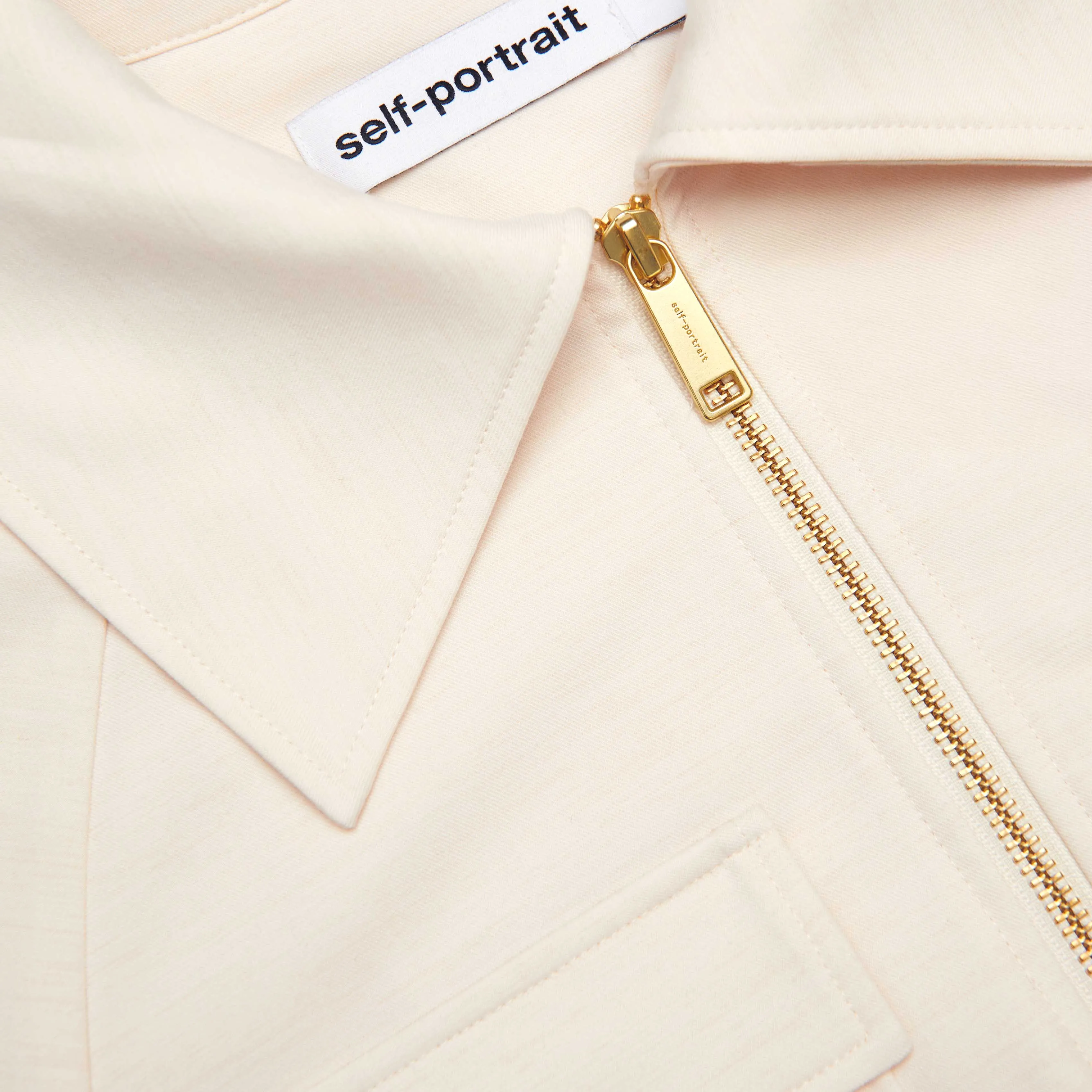 Cream Twill Jacket Self Portrait