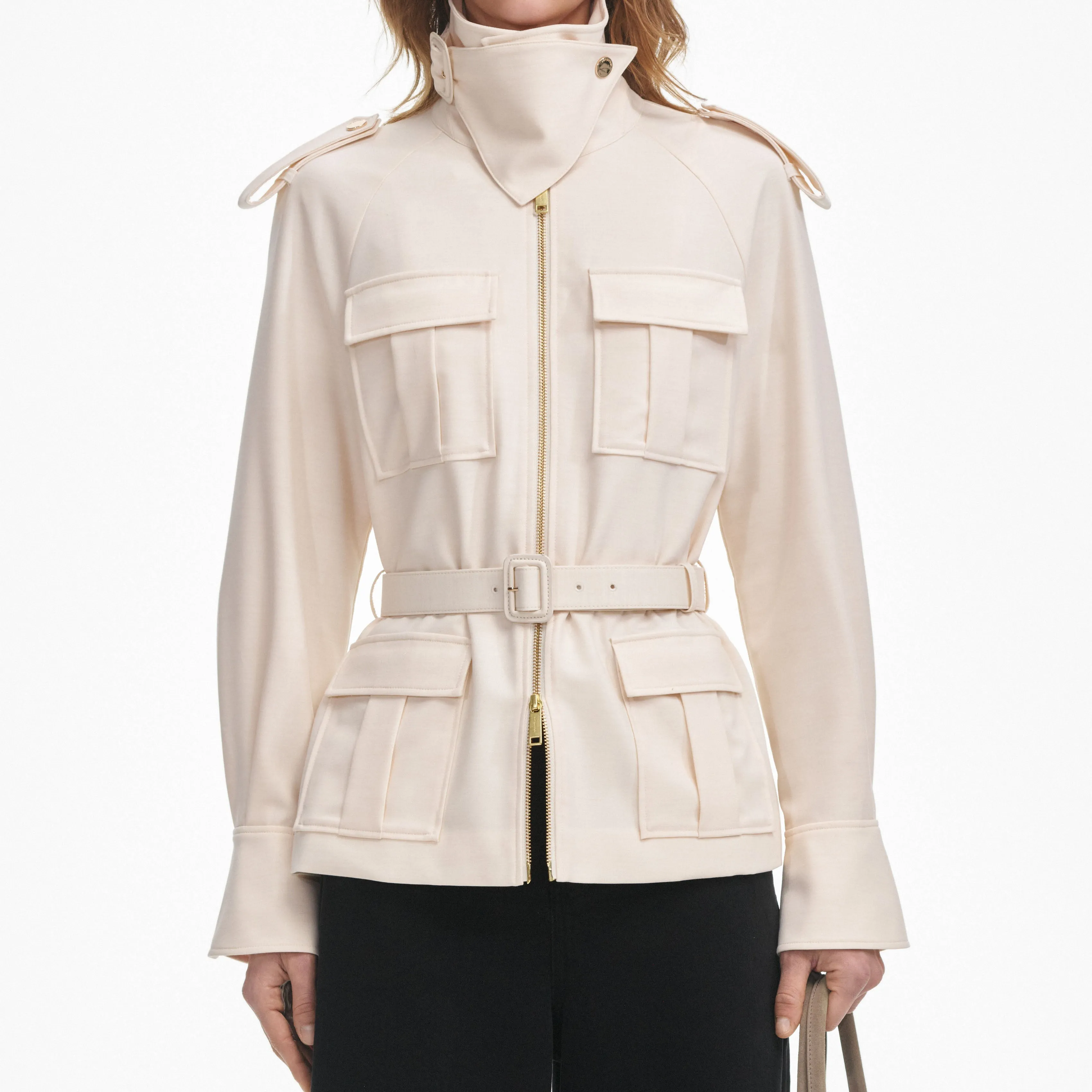 Cream Twill Jacket Self Portrait