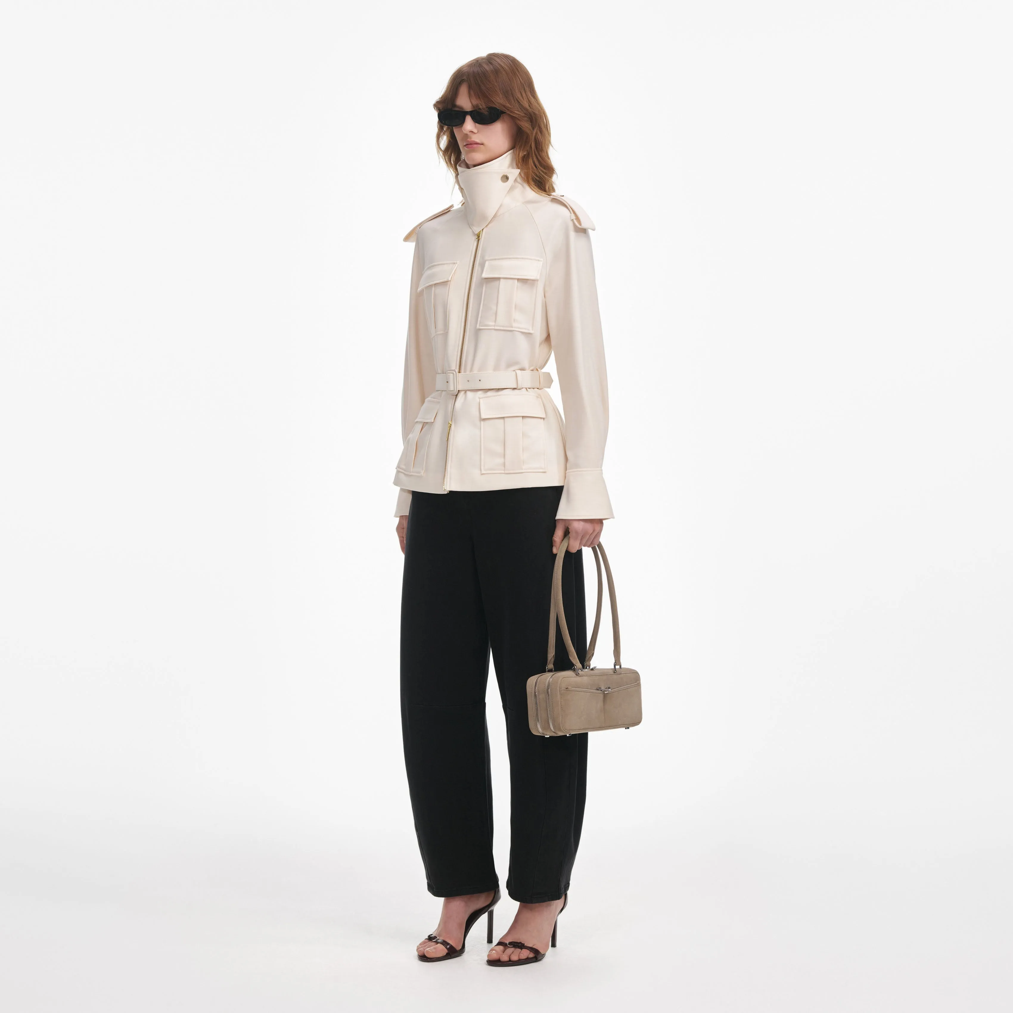Cream Twill Jacket Self Portrait