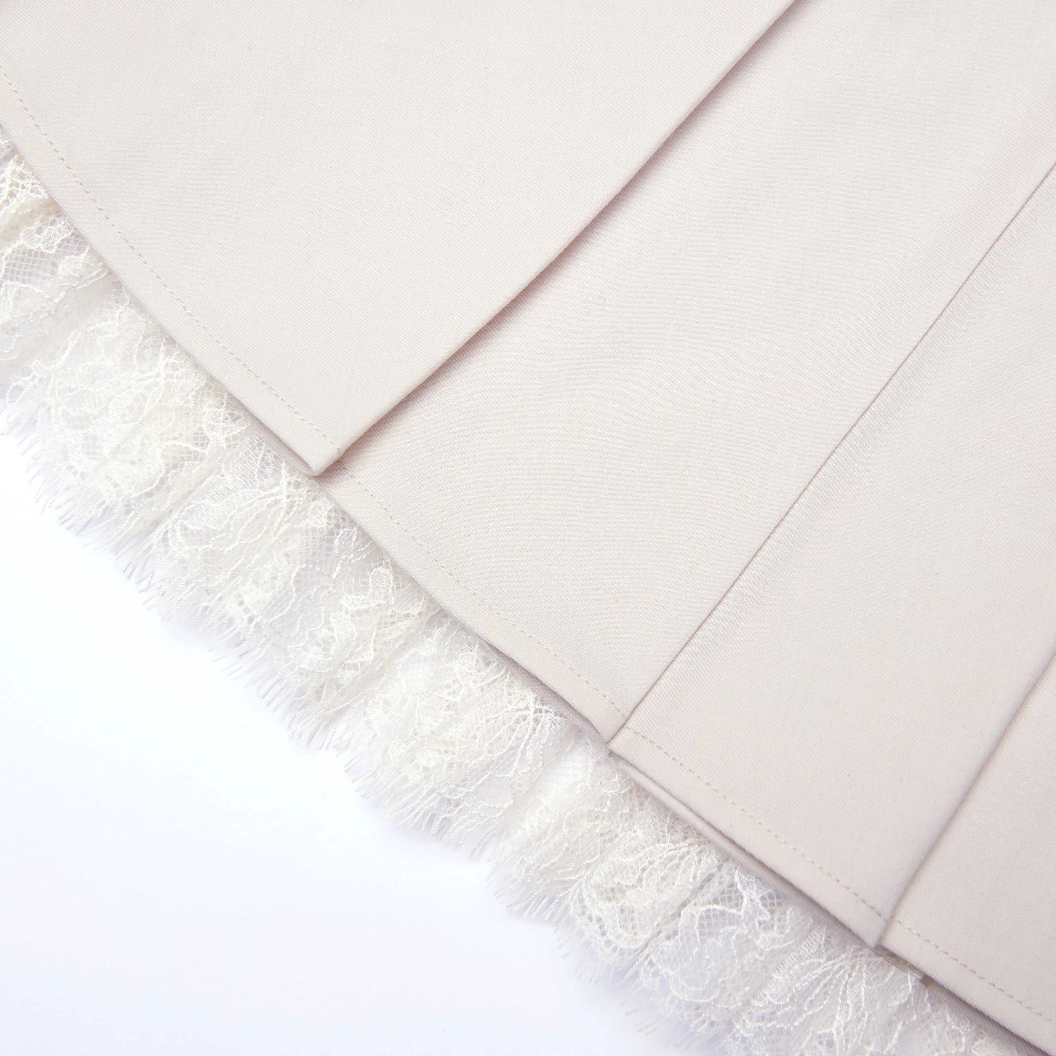 Cream Twill Pleated Mini Skirt Self Portrait