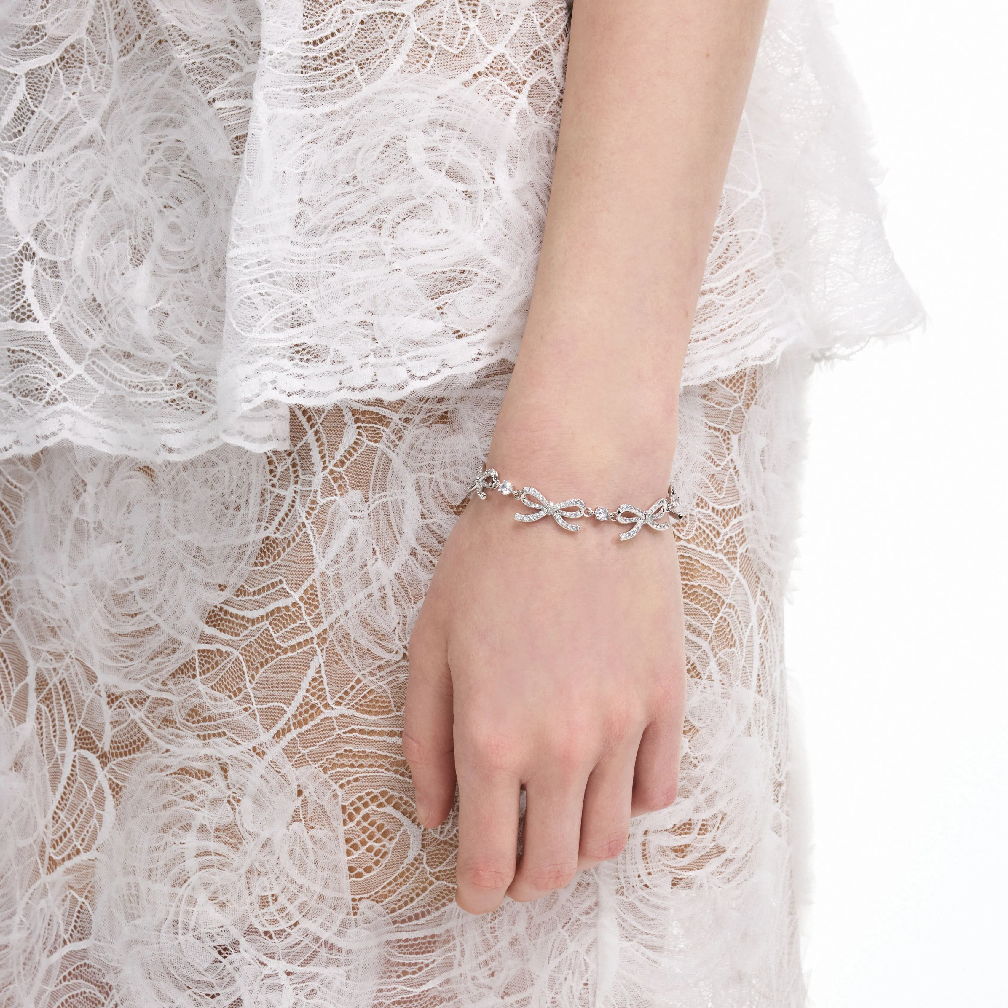 Crystal Bow Bracelet Self Portrait