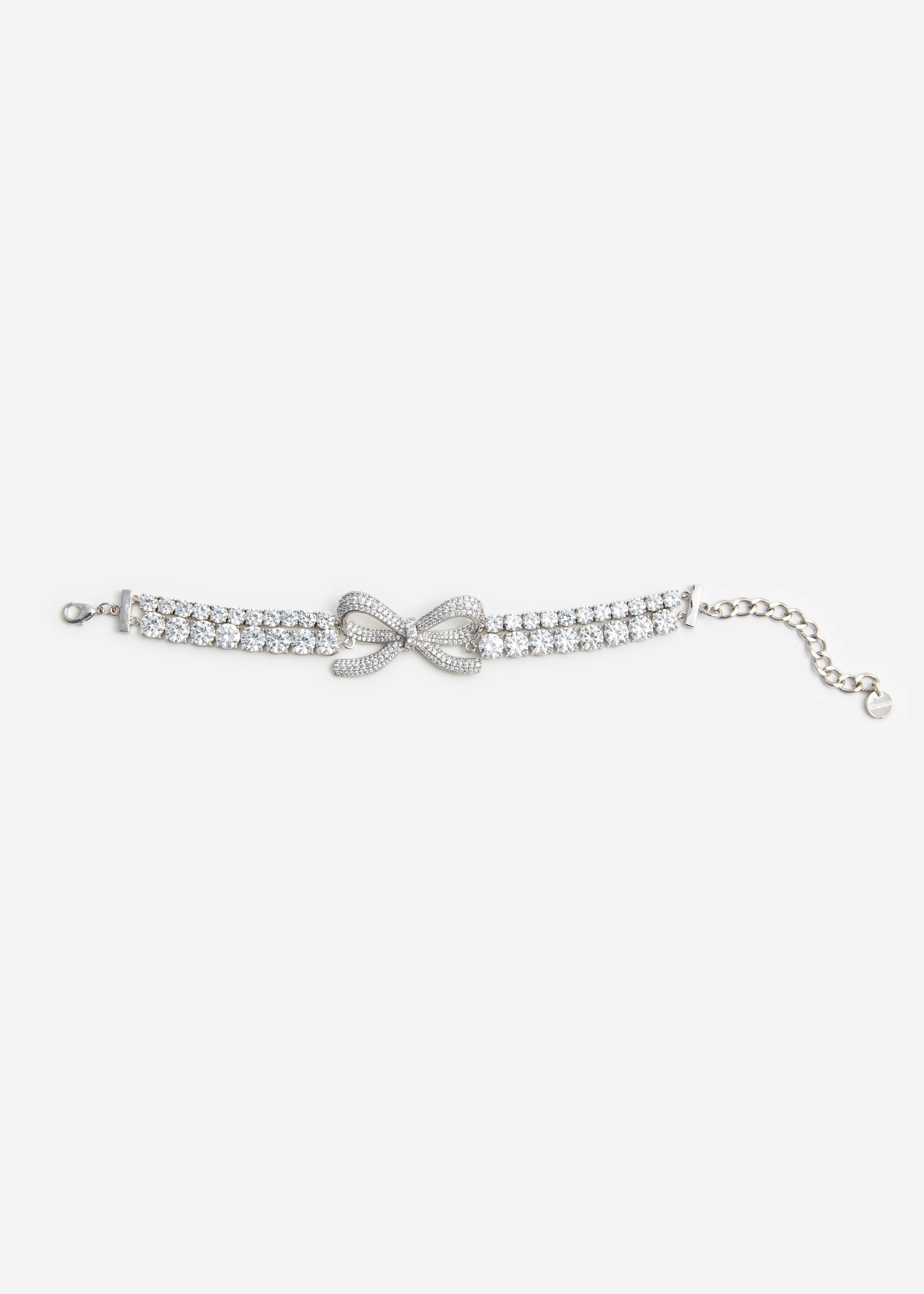 Crystal Bow Double Tennis Bracelet Self Portrait