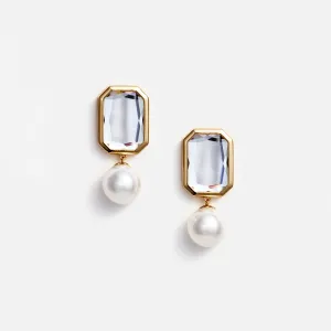 Crystal Pearl Tiered Earrings Self Portrait