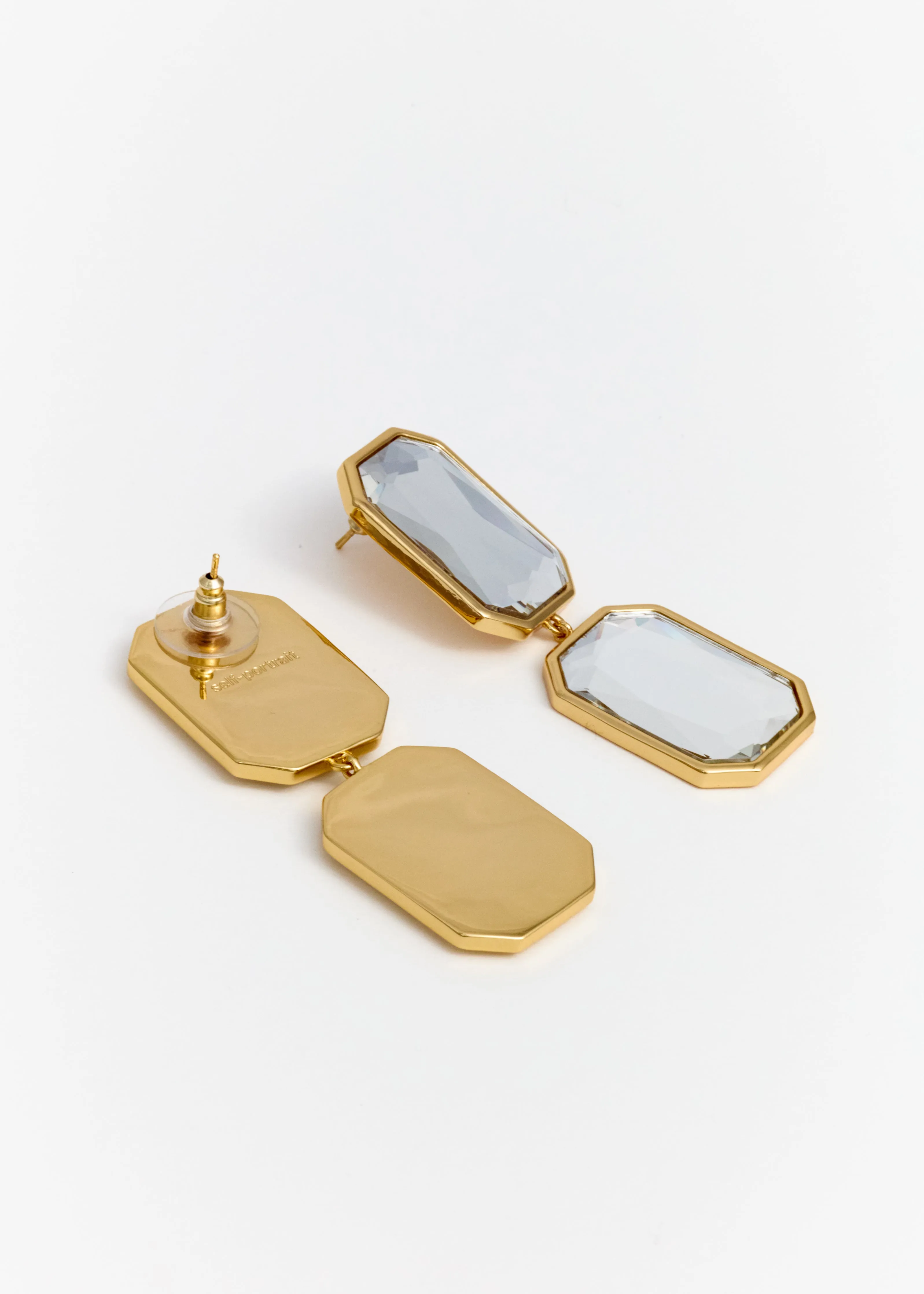 Crystal Tiered Earrings Self Portrait