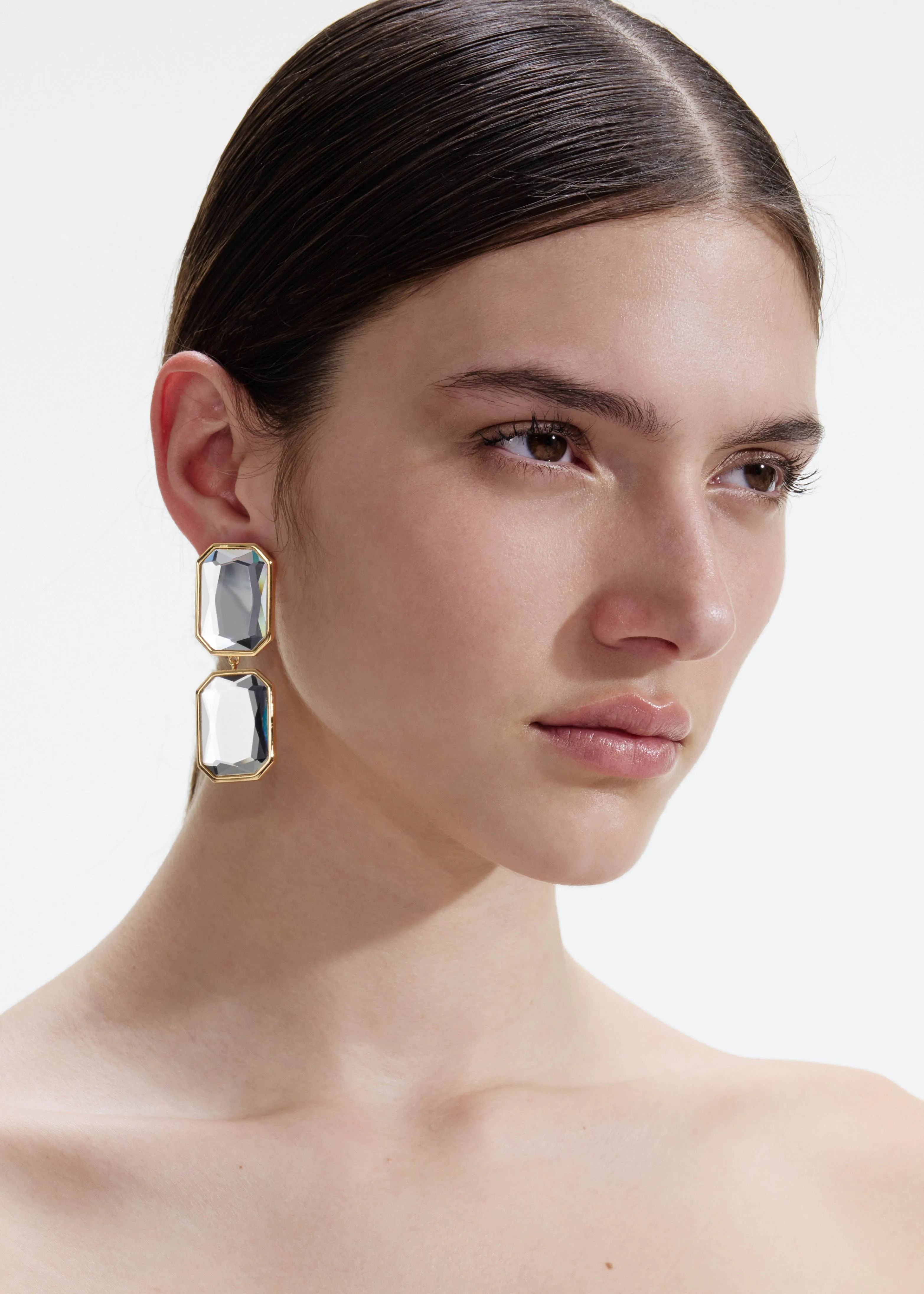 Crystal Tiered Earrings Self Portrait