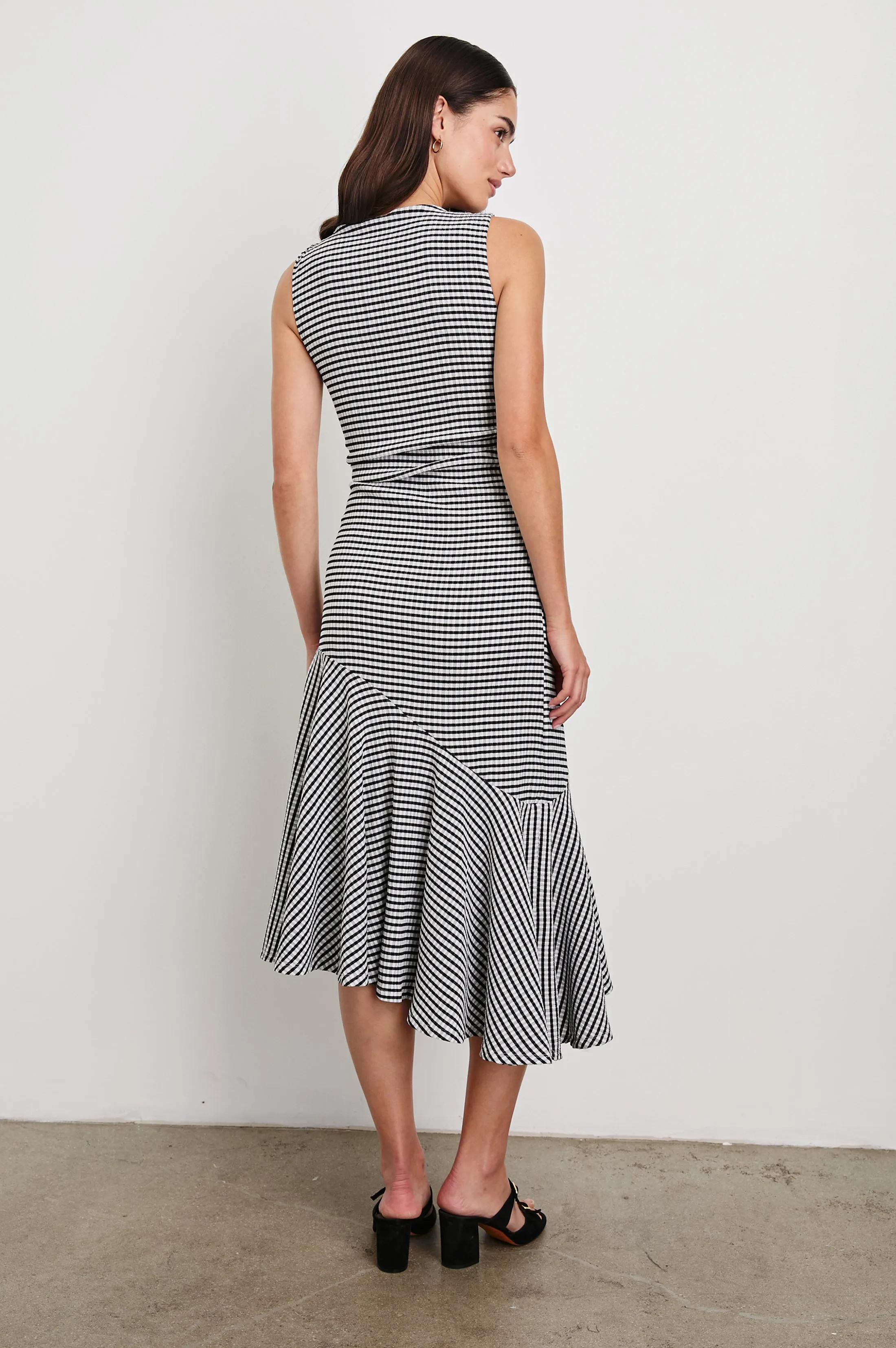 DAIJA DRESS - BLACK GINGHAM Rails