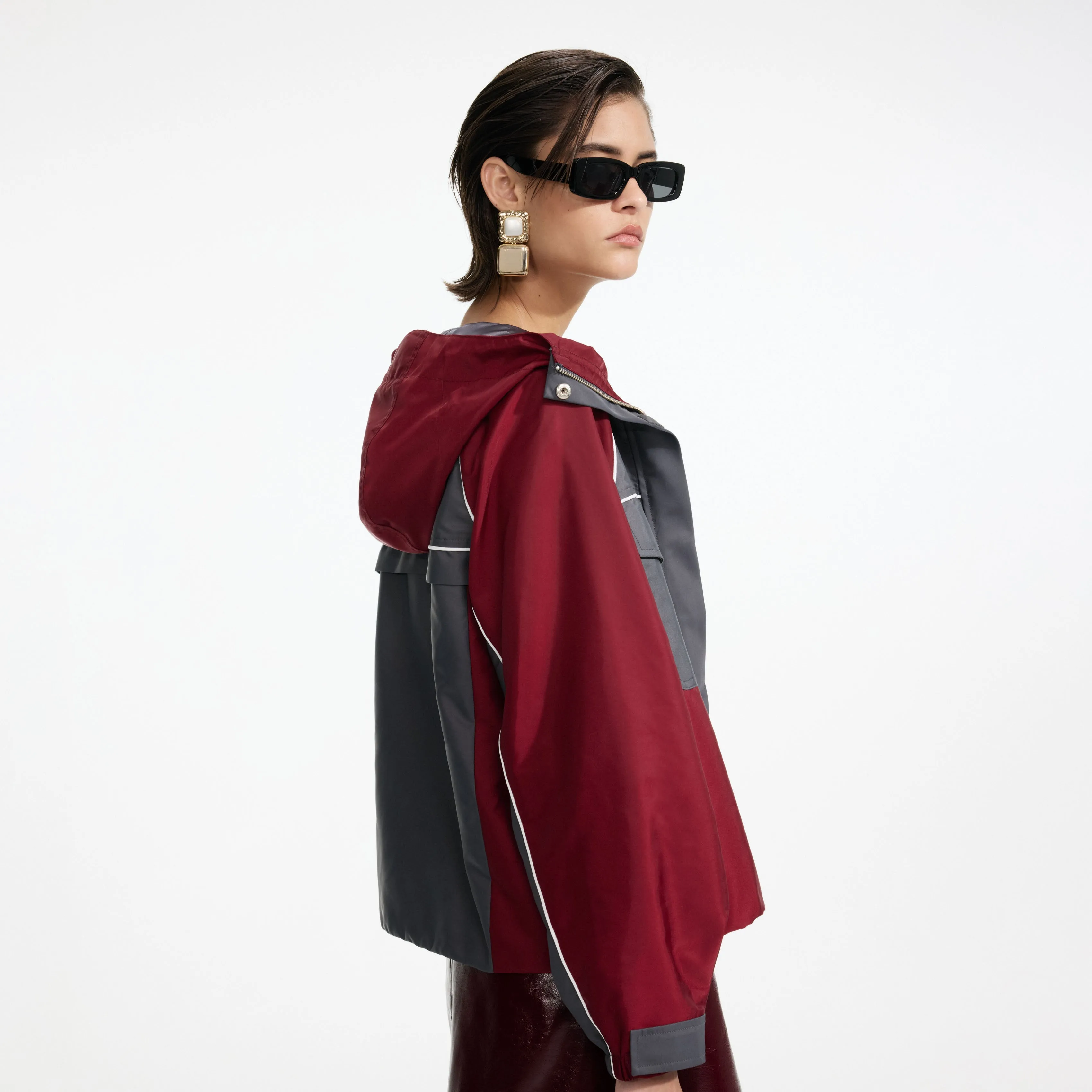 Dark Grey Nylon Windbreaker Self Portrait