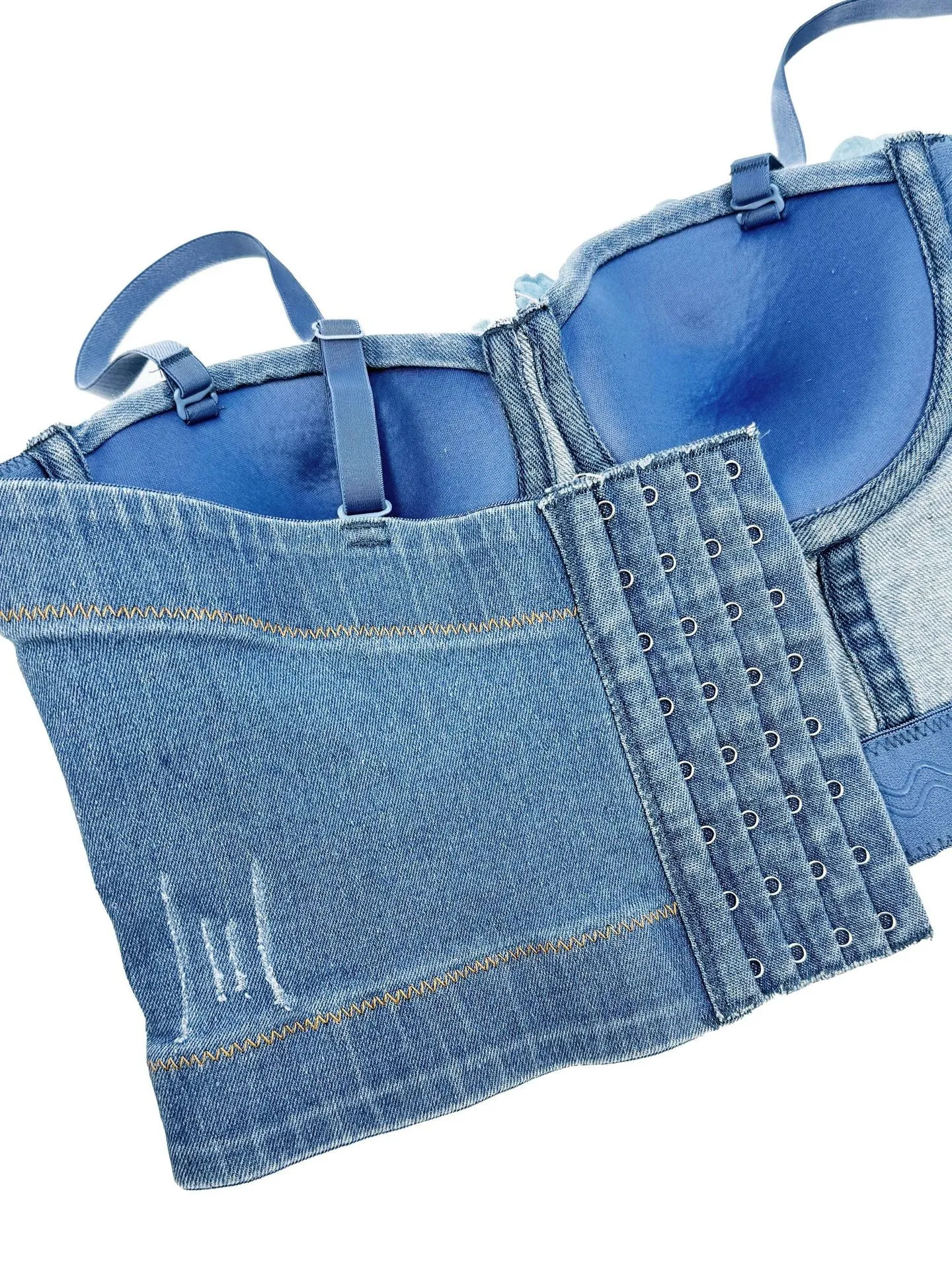 Denim Top With Roses Gloria Lanvin