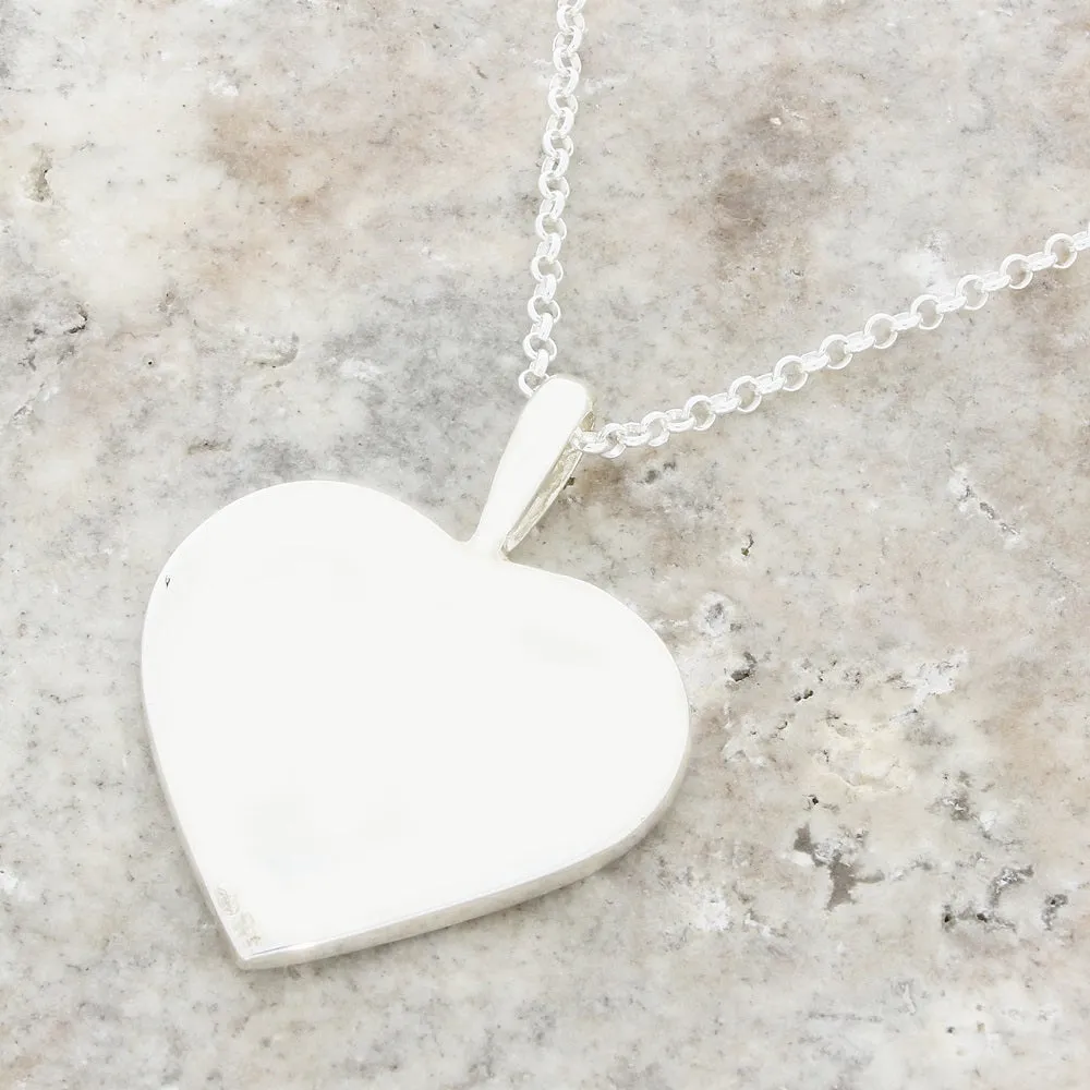 Derbyshire Blue John Heart Pendant And Chain
