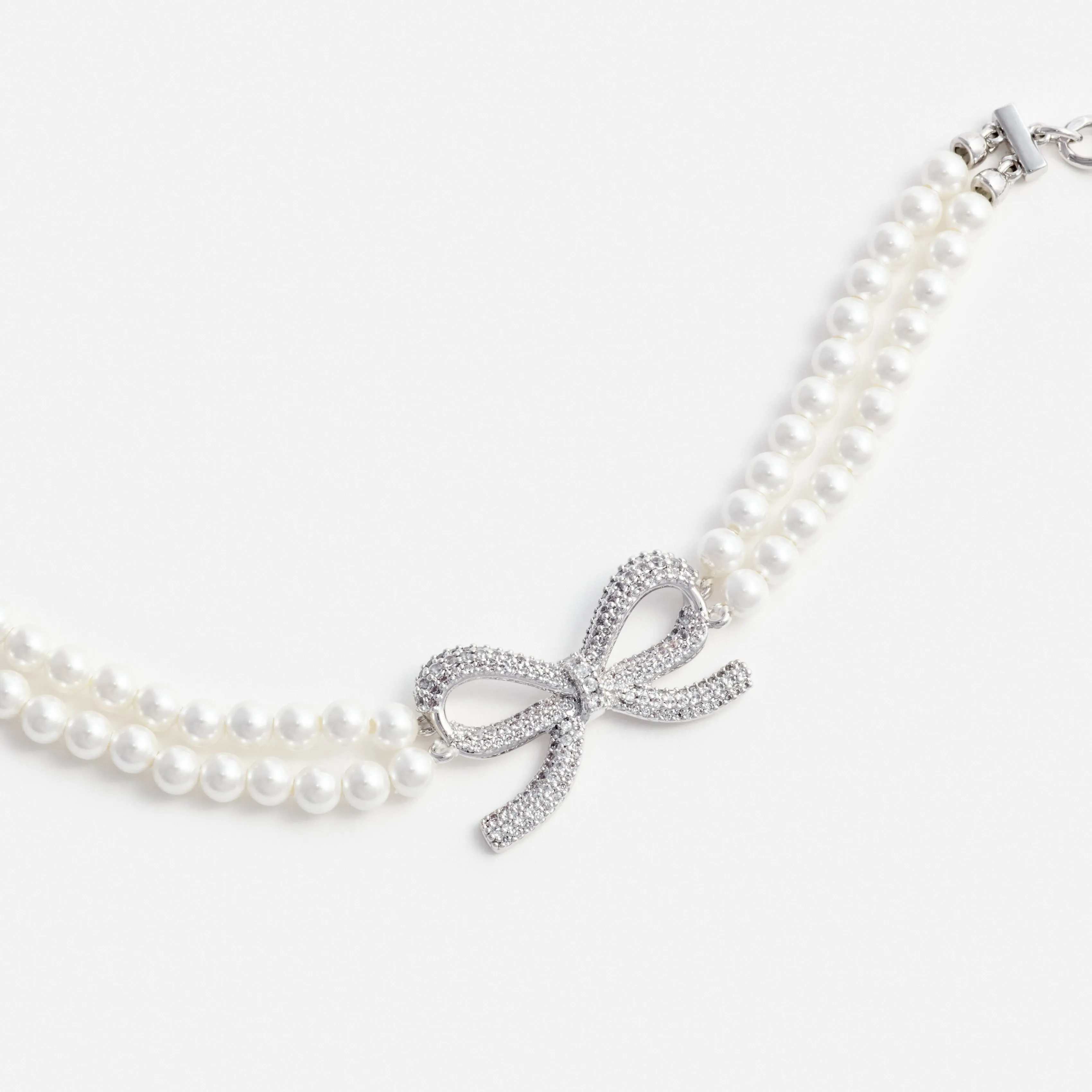Double Pearl Bow Bracelet Self Portrait