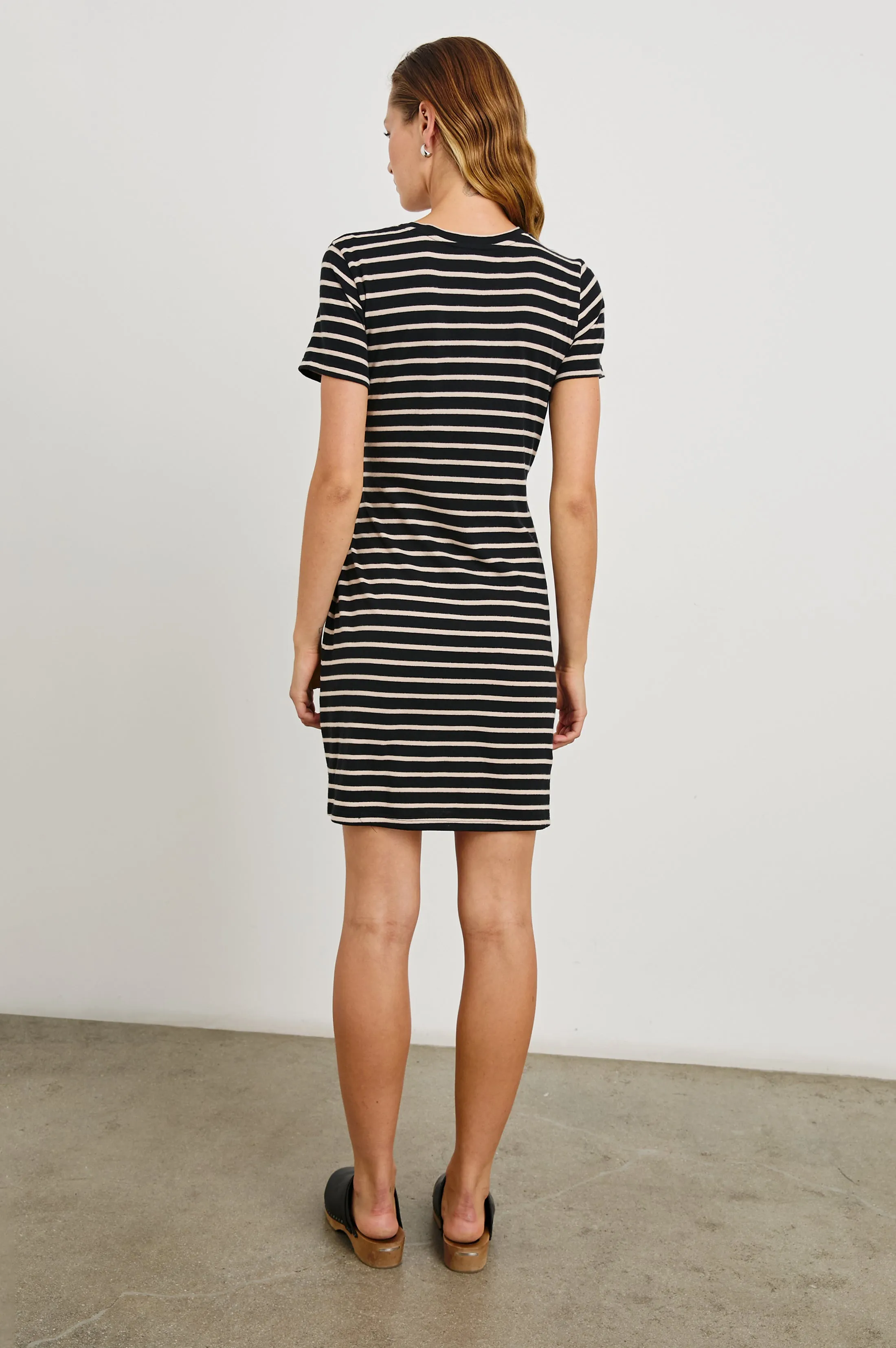 EDIE DRESS - BLACK IVORY STRIPE Rails