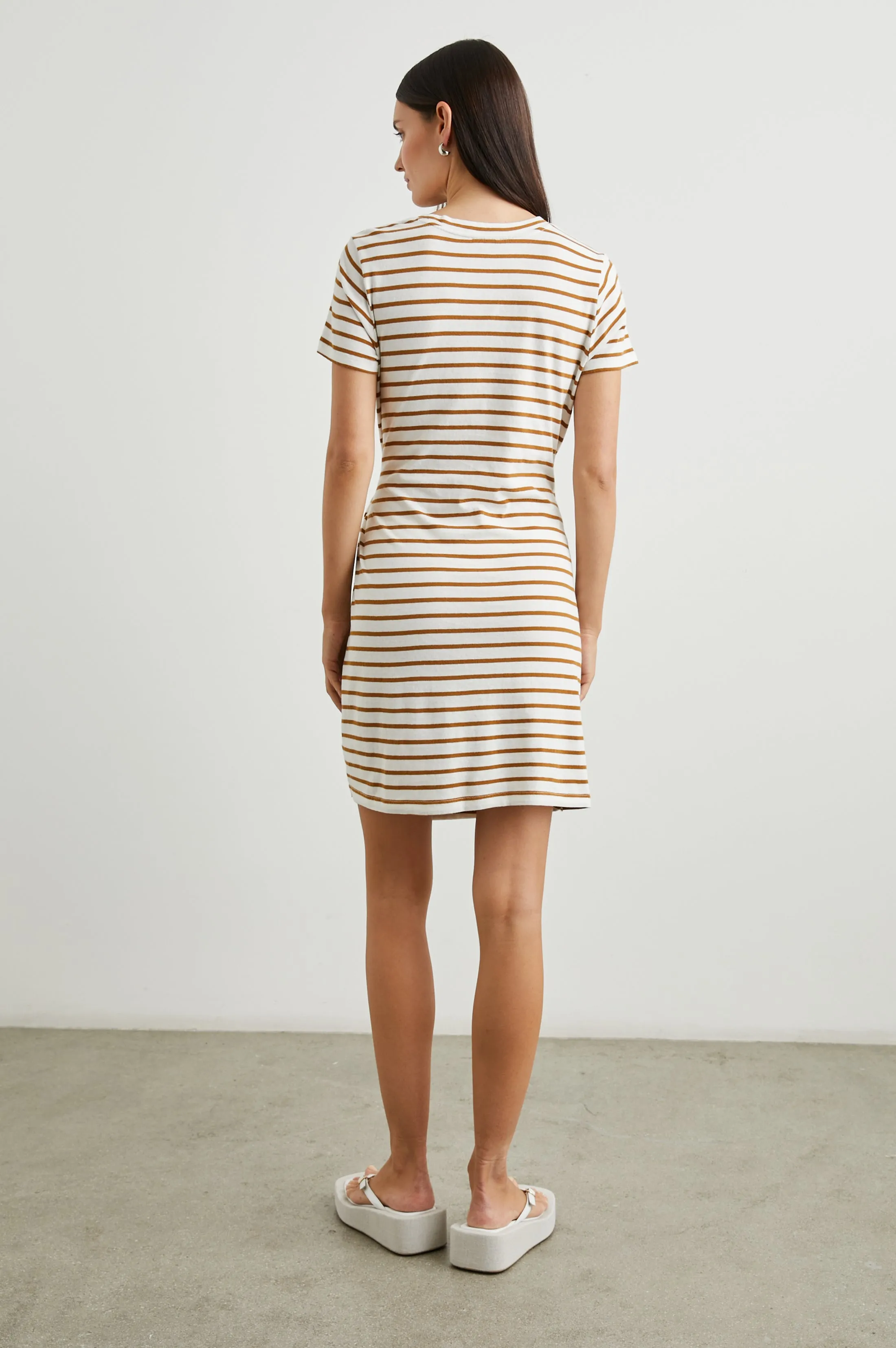 EDIE DRESS - CARMEL STRIPE Rails