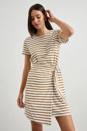 EDIE DRESS - CARMEL STRIPE Rails