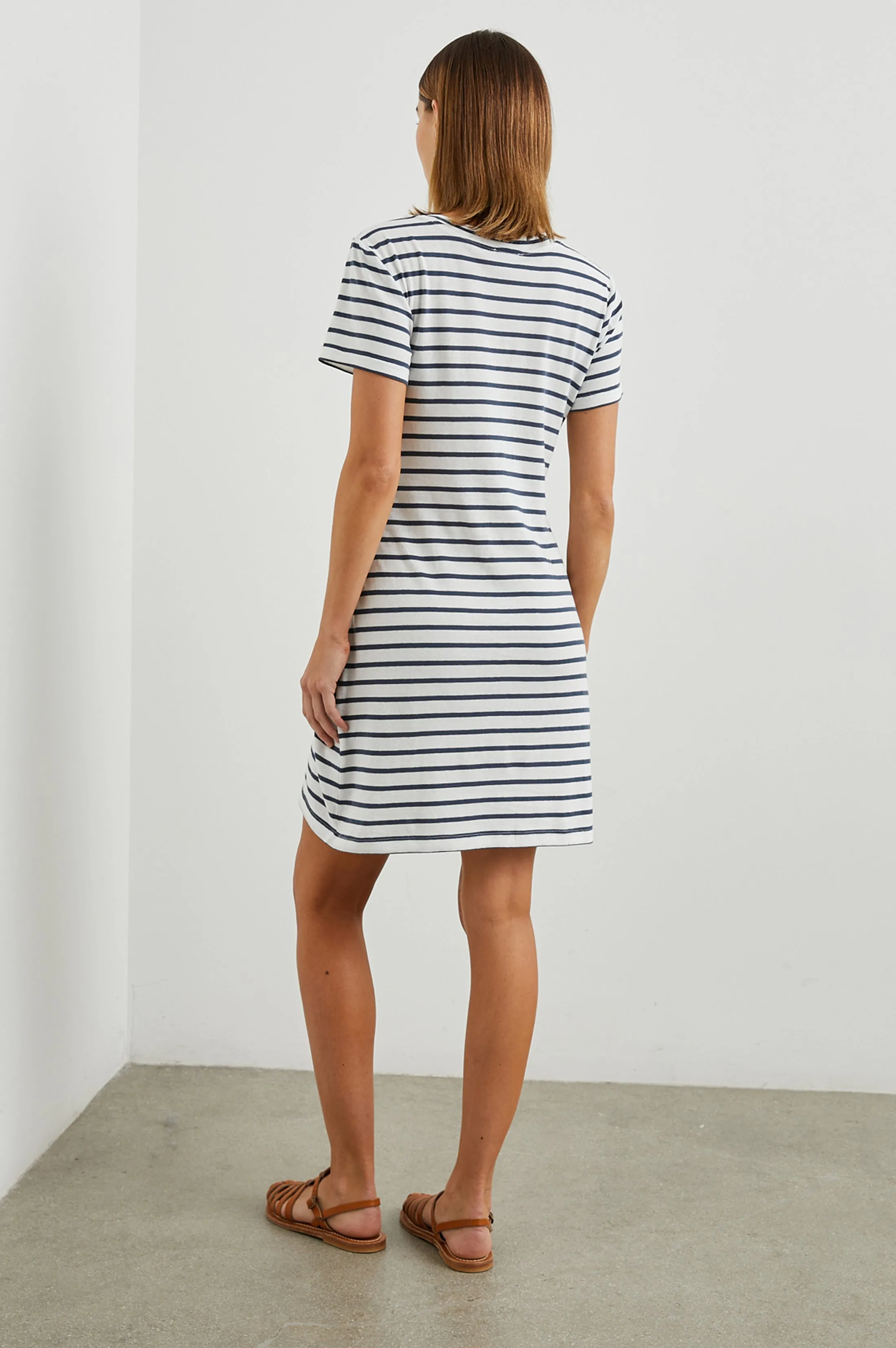 EDIE DRESS - IVORY NAVY STRIPE Rails