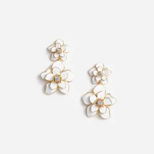 Enamel Flower Tiered Earrings Self Portrait