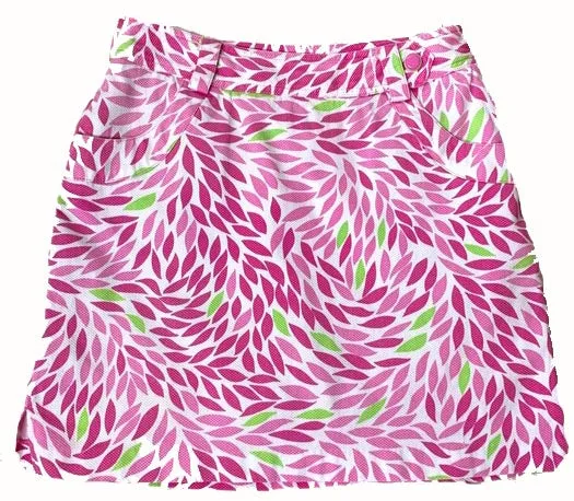 EP Pro Pink & Green Leaf Pattern Skort