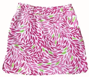 EP Pro Pink & Green Leaf Pattern Skort