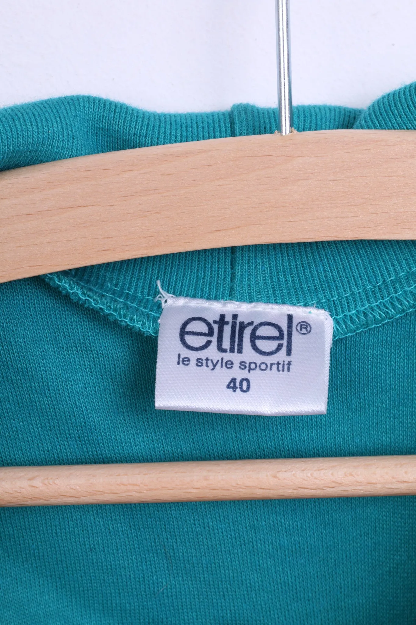 Etirel Womens 40 M/L Shirt Blouse Golf Zip Neck Cotton Sea Color