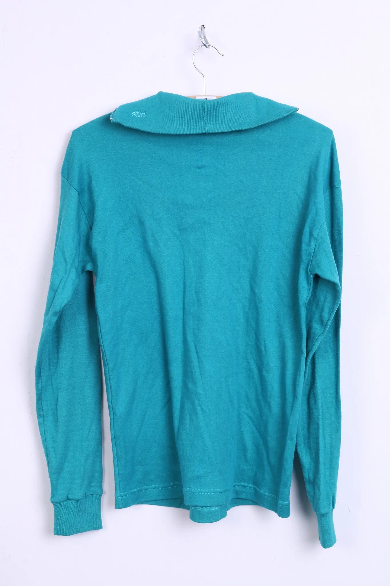 Etirel Womens 40 M/L Shirt Blouse Golf Zip Neck Cotton Sea Color