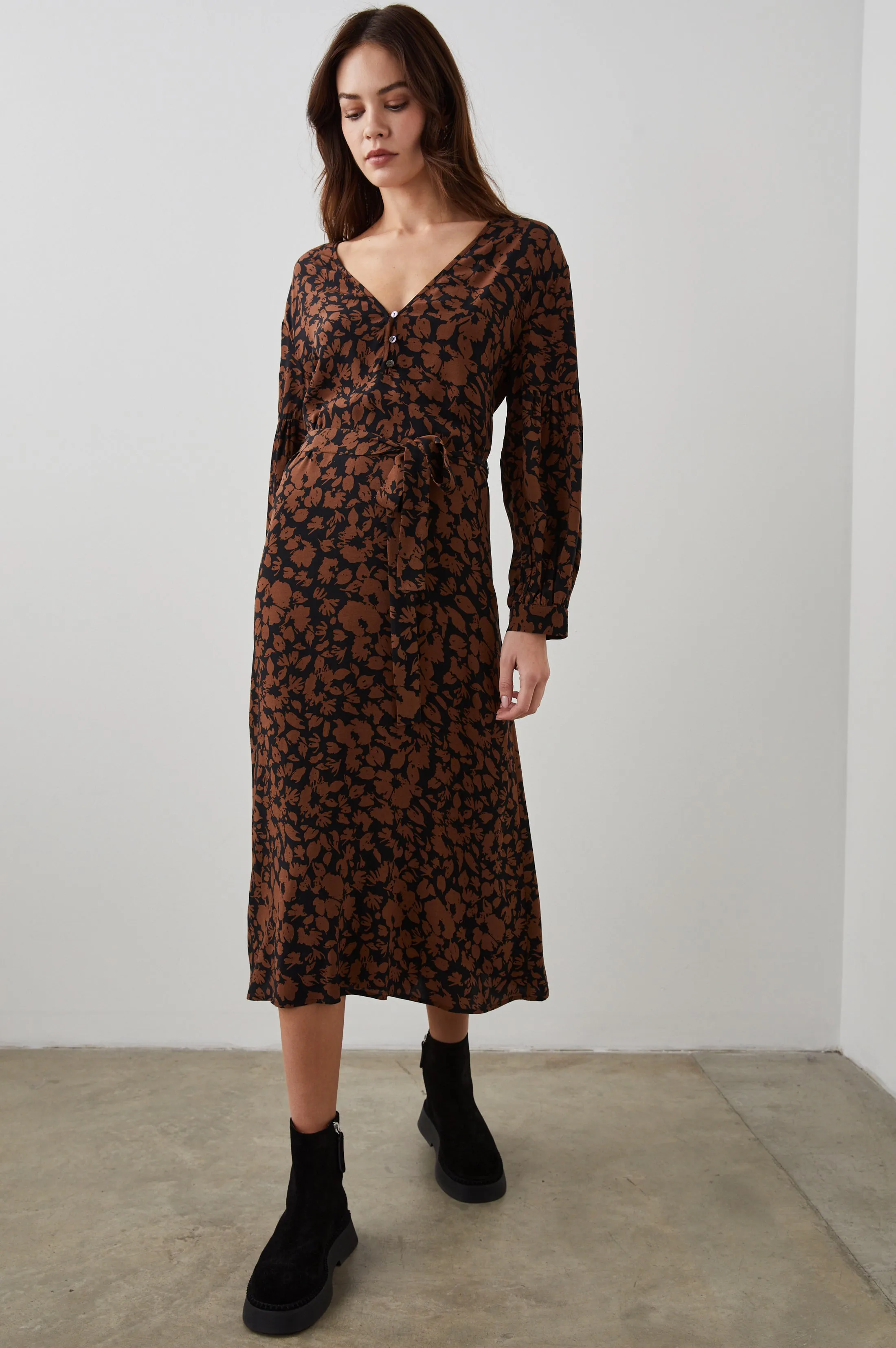 FABIAN DRESS - GARDEN SILHOUETTE Rails
