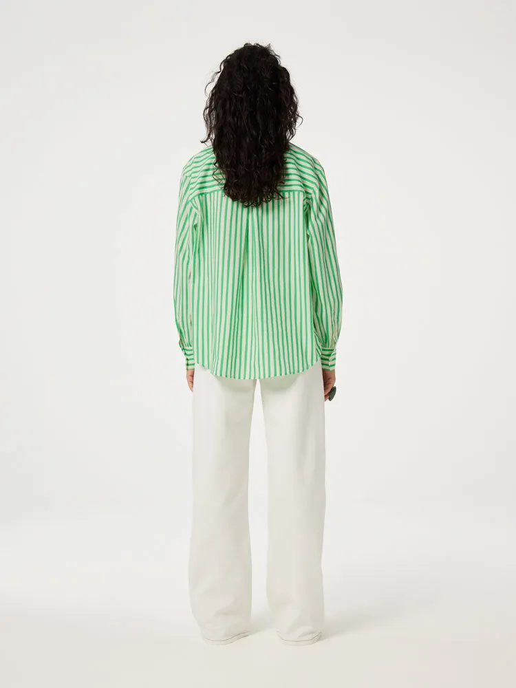 Fabienne Chapot Alex Blouse Green Jil Stripe