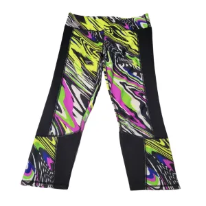 Fabletics Multicolored Abstract Blur Print Capris Leggings Size M