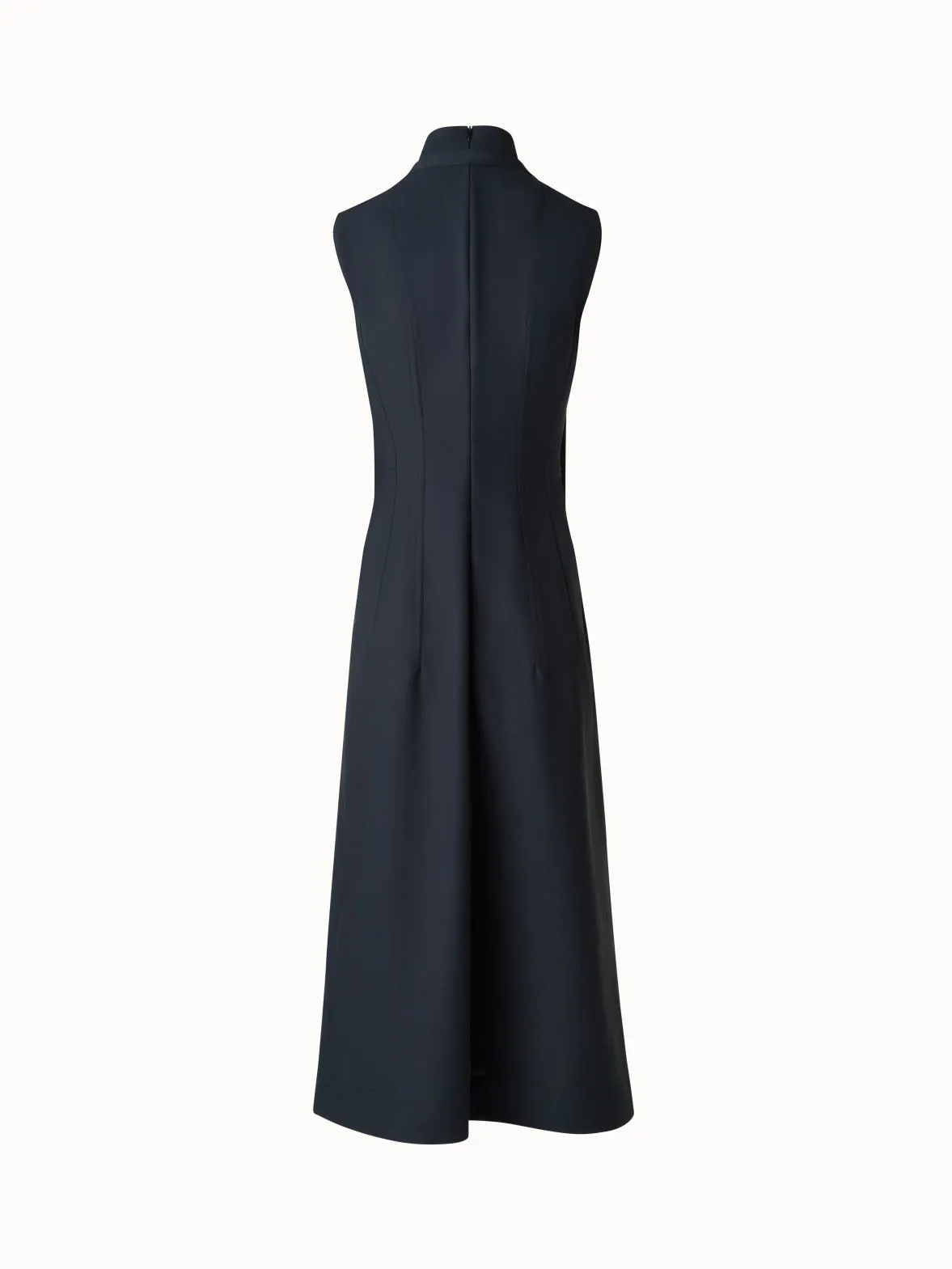 Fit-and-Flare Cotton Midi Dress with Bow 