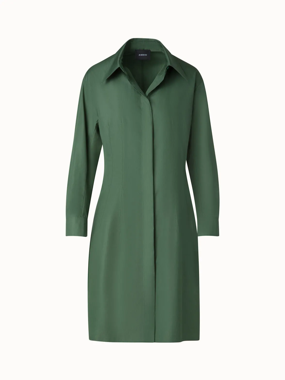 Fitted Cotton Shirt Dress 