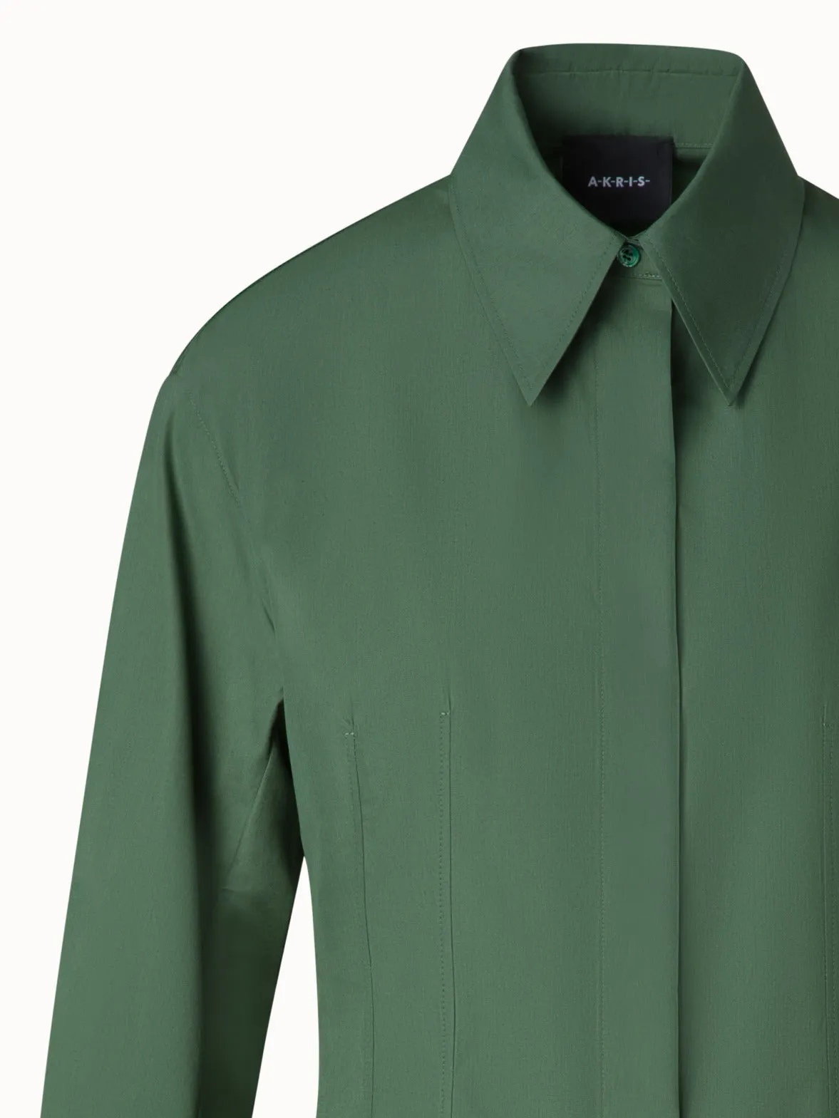 Fitted Cotton Shirt Dress 