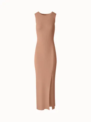 Fitted Tube Knit Dress with Side Slit 