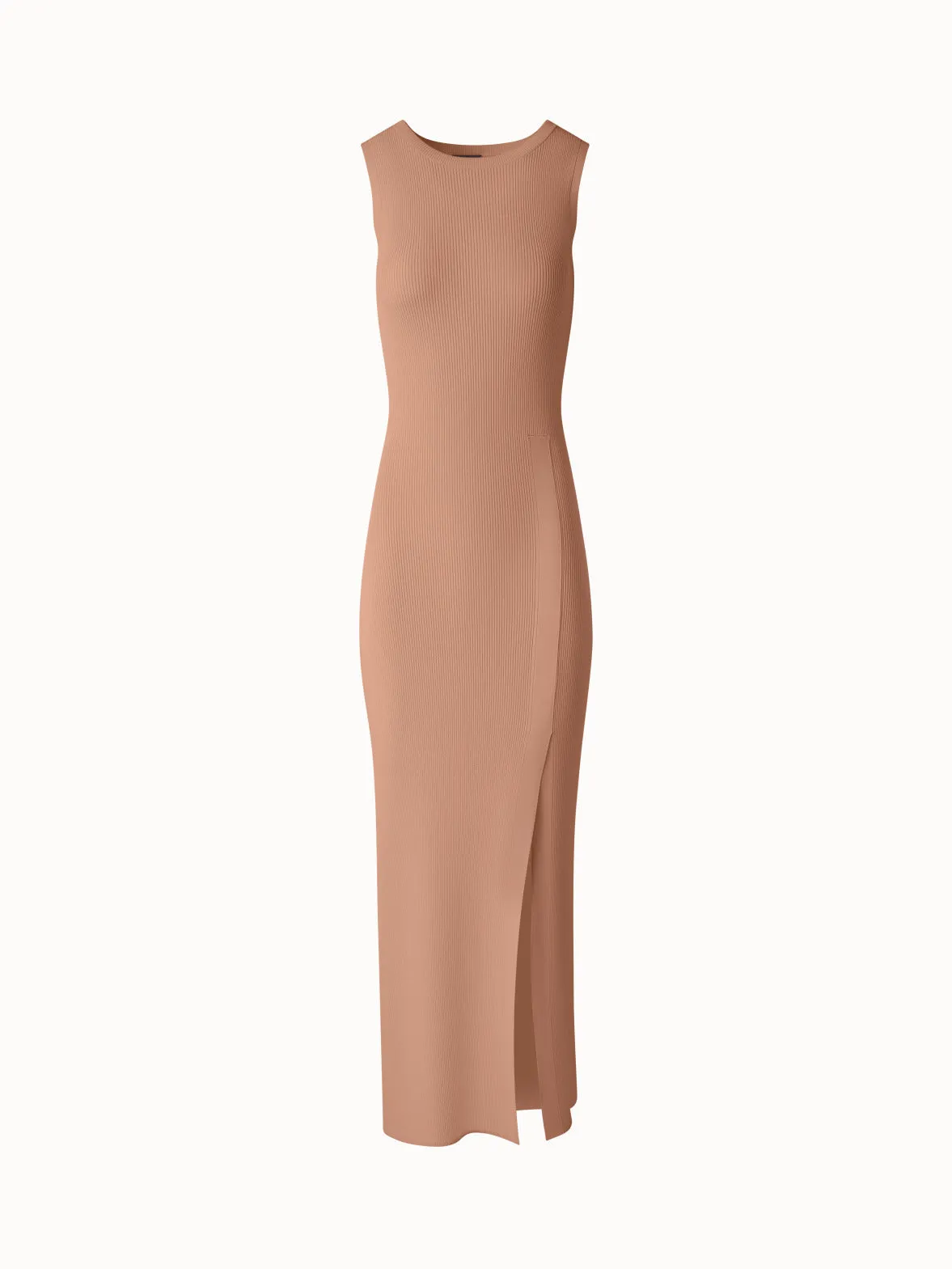 Fitted Tube Knit Dress with Side Slit 