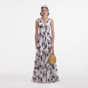 Floral Print Chiffon Maxi Dress Self Portrait