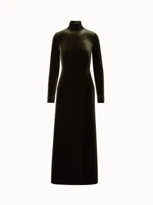 Fluid Stretch Velvet Gown 