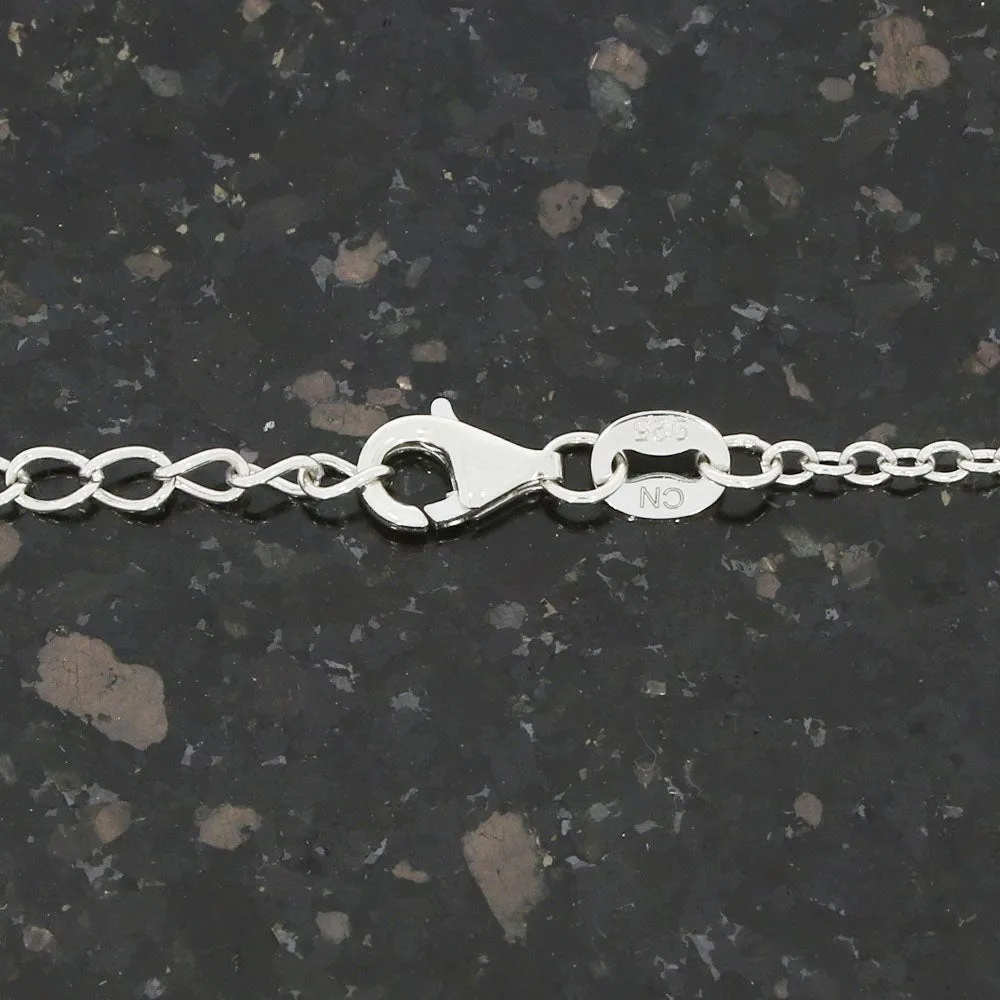 Four Leaf Clover Green Stone Sterling Silver Necklace GVL056