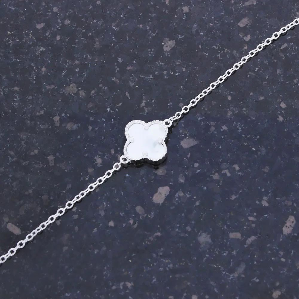 Four Leaf Clover Mother of Pearl Bracelet GVL028