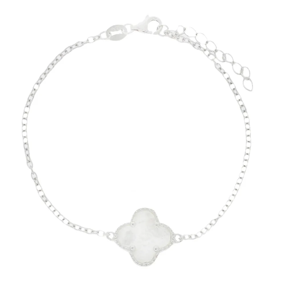 Four Leaf Clover Mother of Pearl Bracelet GVL028