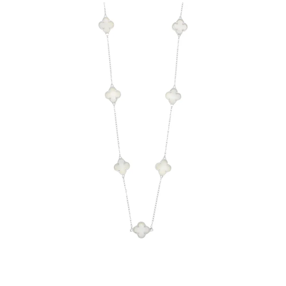 Four Leaf Clover Mother of Pearl Necklace GVL012