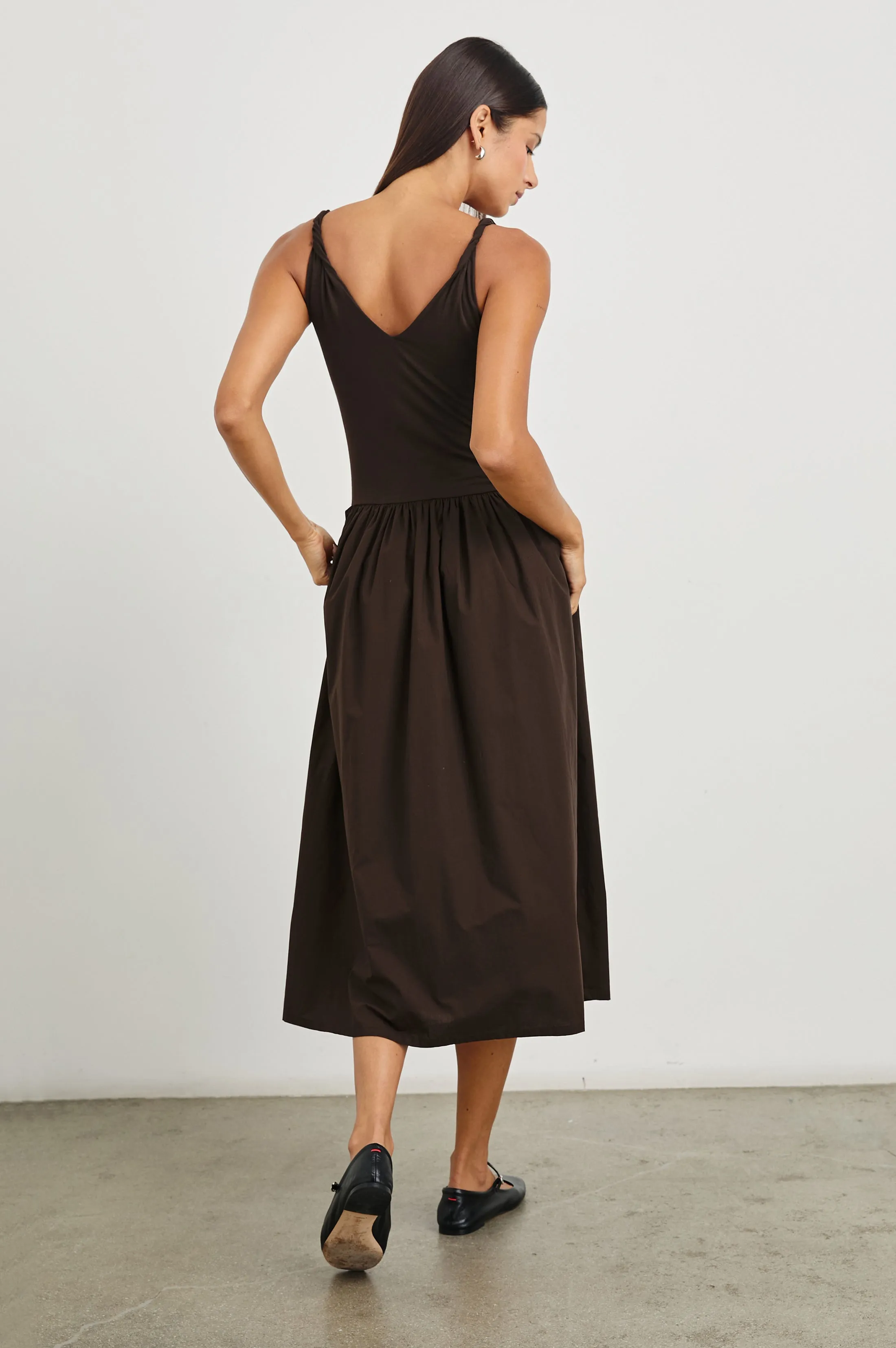 FRANCA DRESS - ESPRESSO Rails