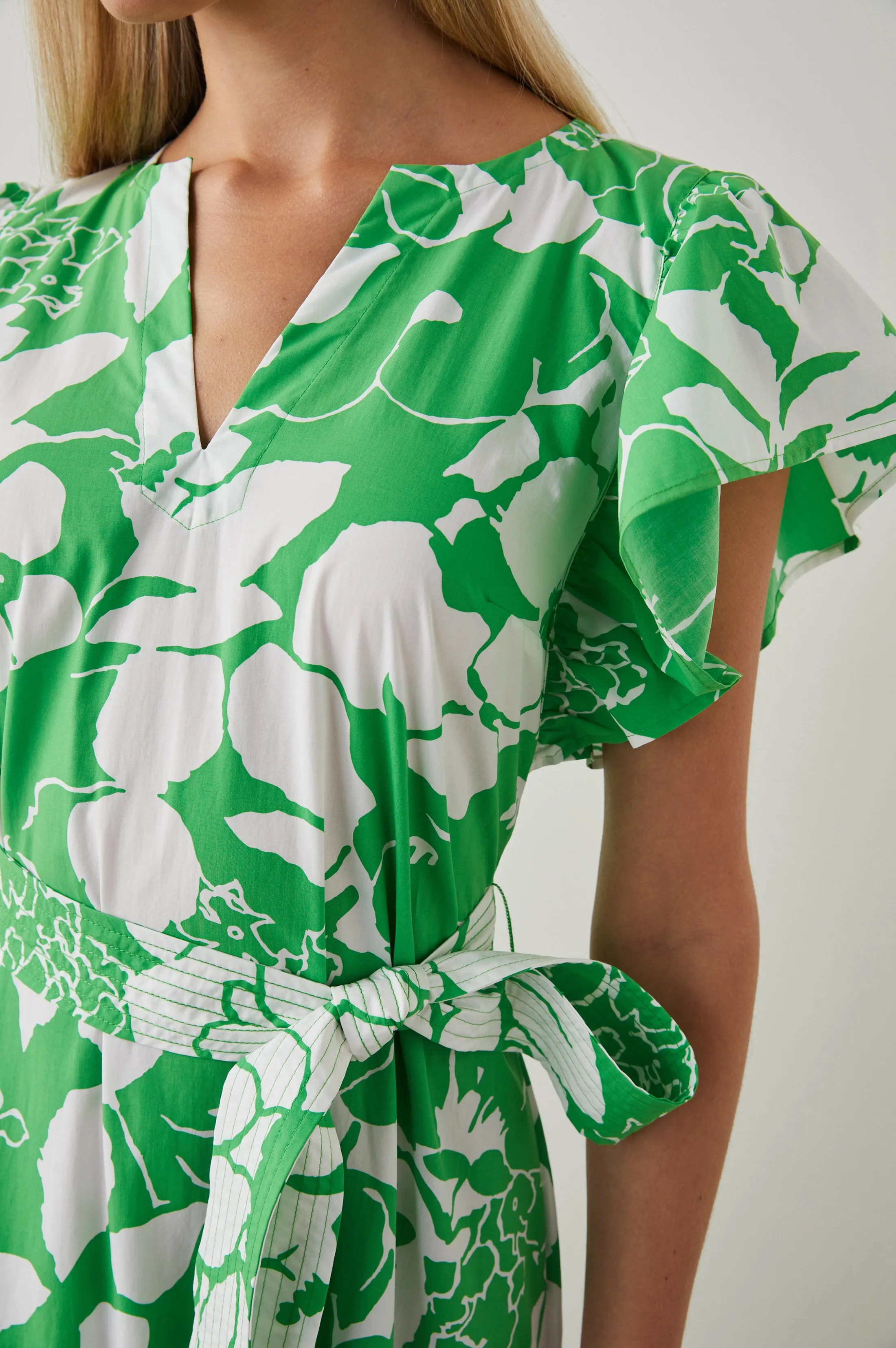 GIA DRESS - GREEN LOTUS Rails